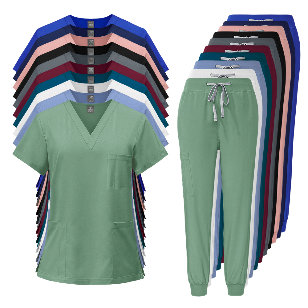 Medical Lab Equipment - Multilcolors Medical Uniform Women Scrubs Sets
