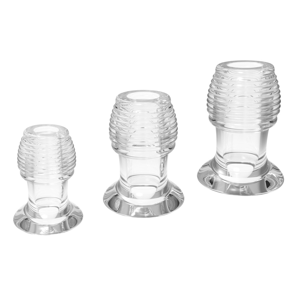 Medical Lab Equipments - Transparent Hollow Anal Plug Threaded Silicone