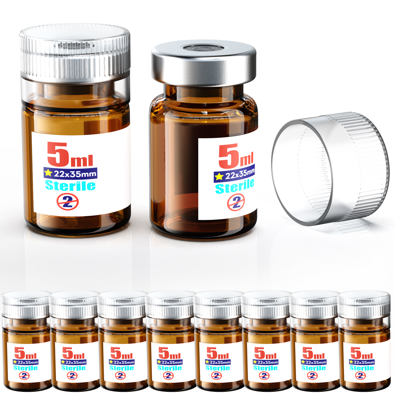 Medical Lab Equipment - Sterile Empty Vials With Reuse Cap