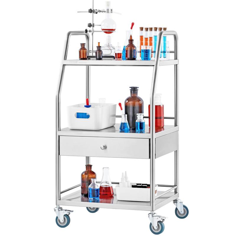 Medical Lab Equipment - Medical Trolley 23.6x15.7x33.4 Inches For Laboratory
