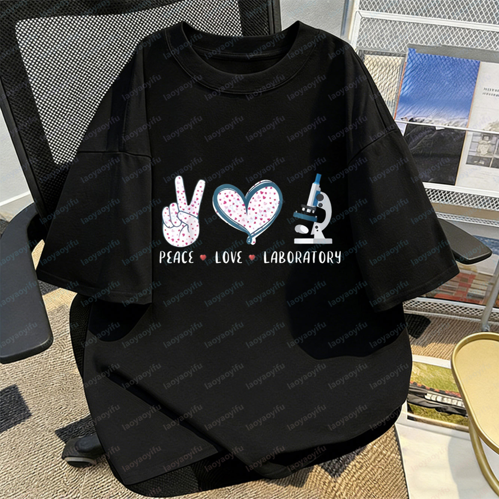 Lab Worker T-Shirt Peace Love  - Medical Lab Worker avaliação e preço
