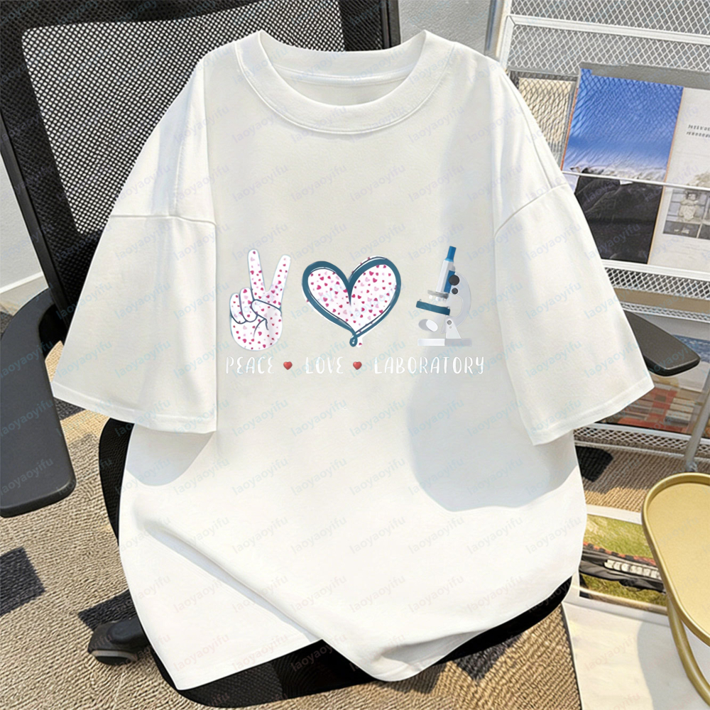 Lab Worker T-Shirt Peace Love  - Medical Lab Worker avaliação e preço