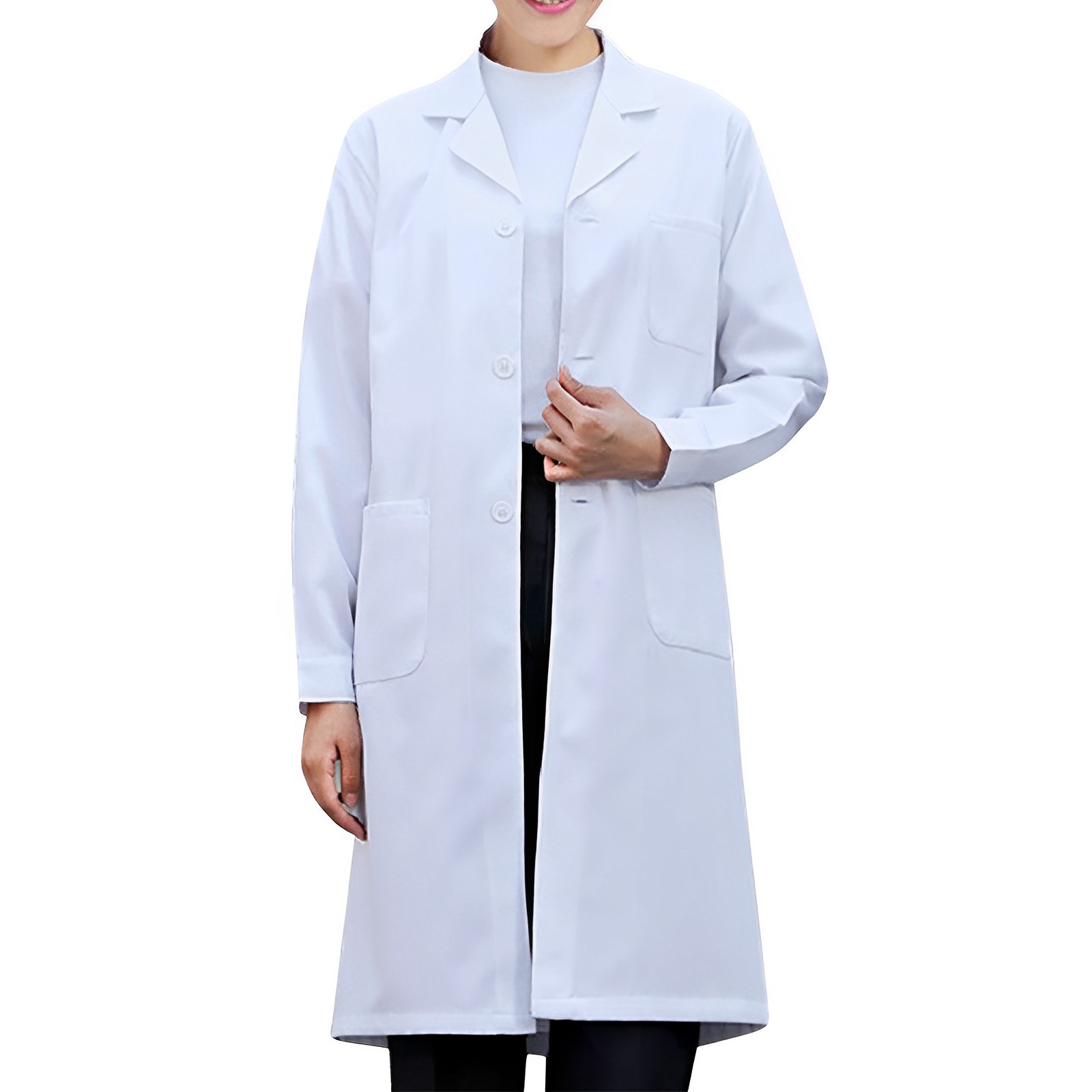 White Lab Coat For Women Men S - Medical Lab Gown avaliação e preço