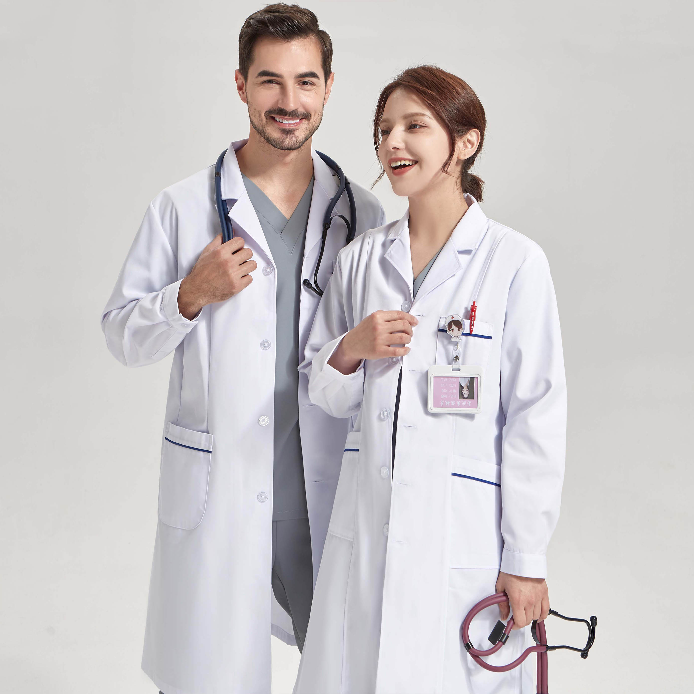 Professional White Lab Coats H - Medical Lab Gown avaliação e preço