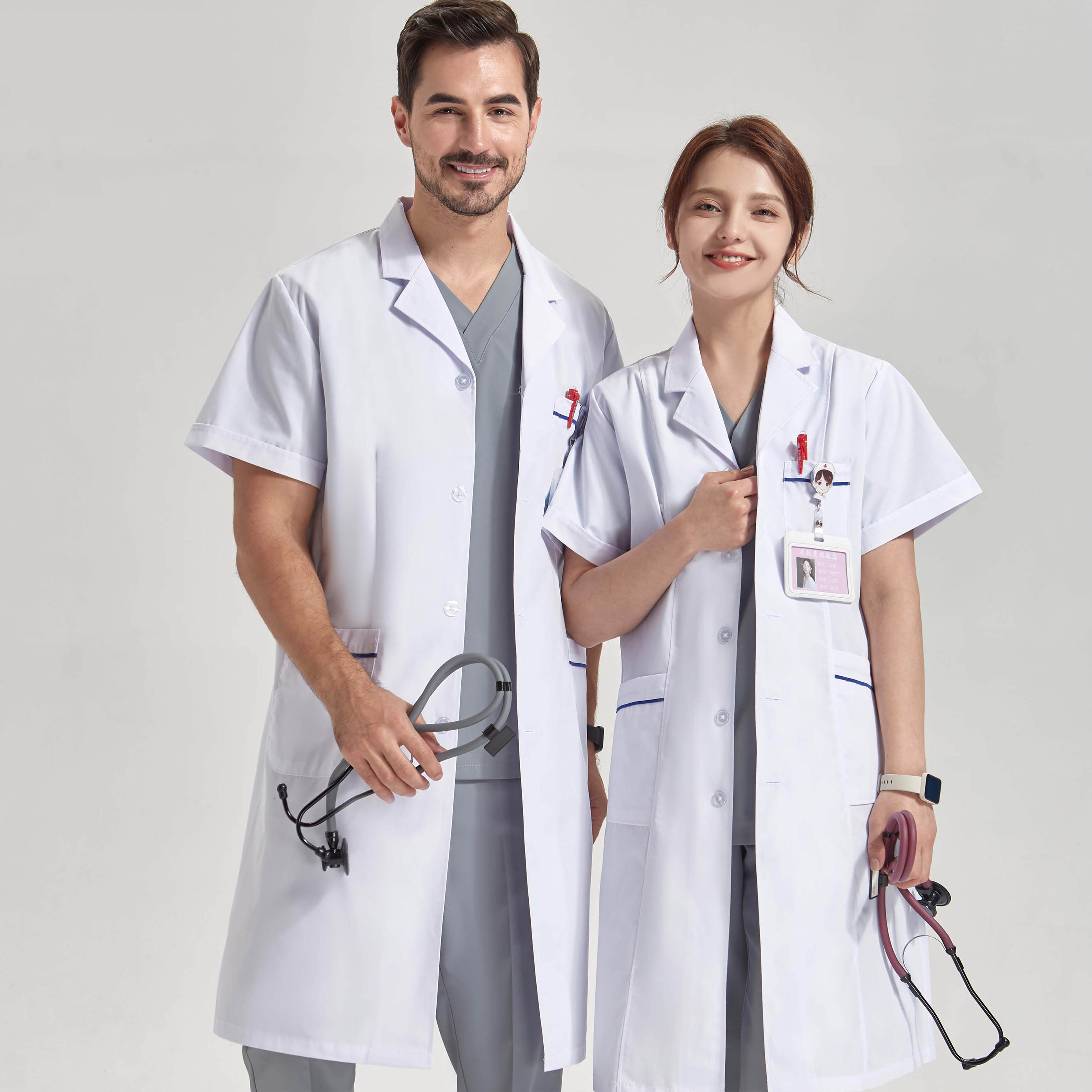 Professional White Lab Coats H - Medical Lab Gown avaliação e preço