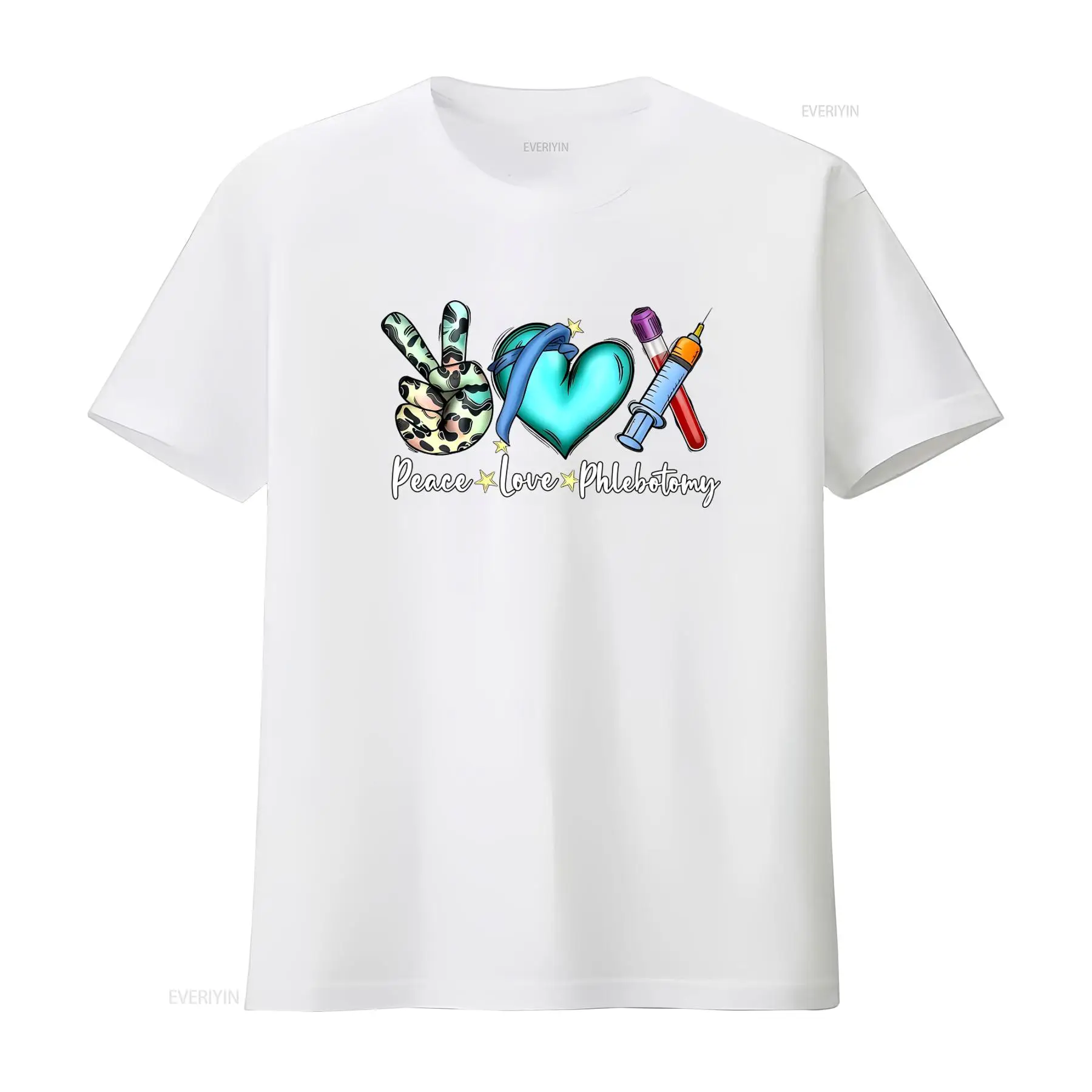 Peace Love Phlebotomy T Shirt  - Medical Laboratory Technologist avaliação e preço