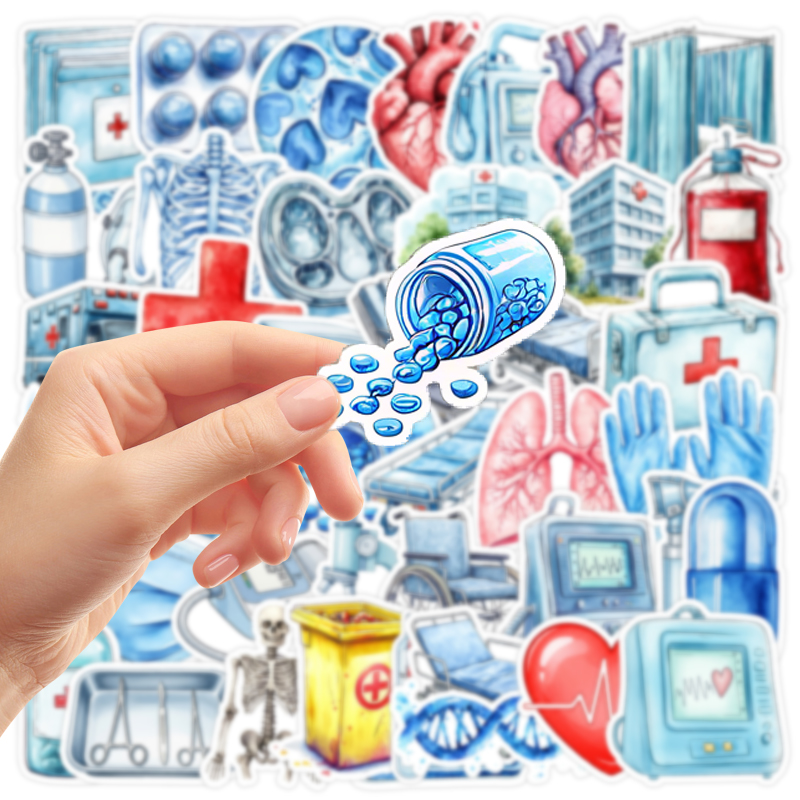 50PCS Cartoon Medical Equipmen - Medical Lab Equipments avaliação e preço